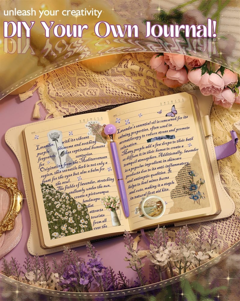 hi!SCI hi! SCI Diary with Lock and Keys for Girls & Women, 360 Pages Journal with Lock for Girls Gift Ideas, Girls Locking Diary with Pen, Cute Journals Set for Teen Girls Ages 8-12, Ideal Gifts for 8 9 10 11 12 13 14 Year Old Girl (Lavender Purple) - Image 4